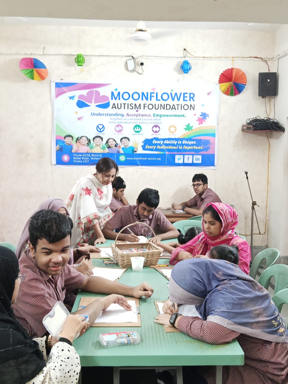 Creative Art Session for Students at Moonflower Autism Foundation